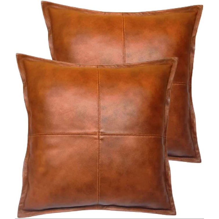 weilaicheng Leather Pillow Cover Wayfair